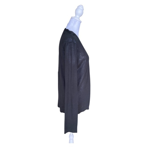 NWT BCBGMaxAzria Linen/Cotton Blend Cardigan Size Medium Color Black - Picture 4 of 7
